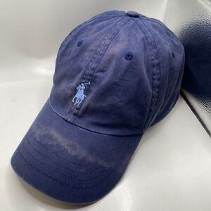Polo Ralph Lauren Hat Chino Blue Light Blu Pony Logo Strapback Adjustable Casual